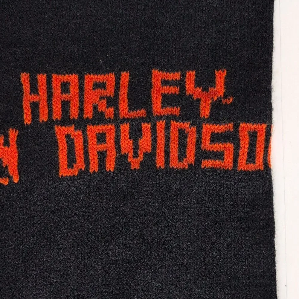 Harley-Davidson Black/Orange Knit Logo ONLY ONE Leg Warmer Women One Size